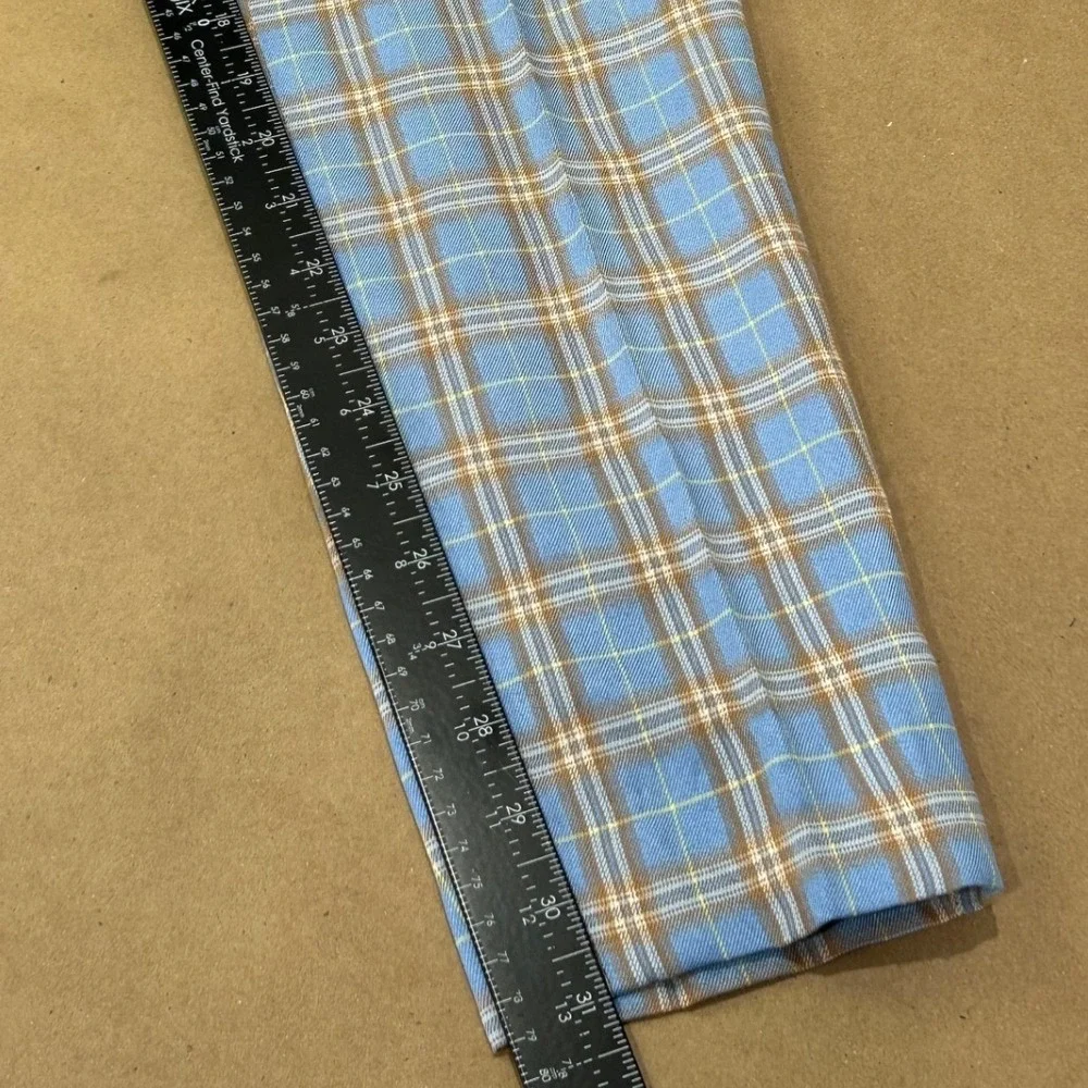 Kent & Park Sky Blue Plaid Dress Pants Mens 32 - Picture 5 of 7